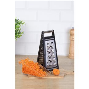 RALLADOR ZAFIRO C/RECIP. 11x9x24.5CM BLANCO/NEGRO