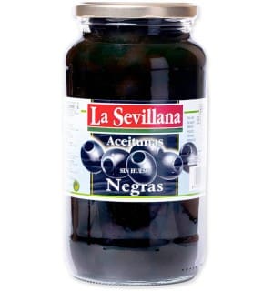 Aceitunas sin hueso negras 935 ml - La Sevillana