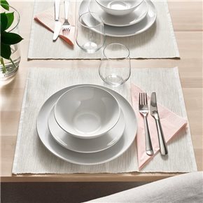 PLATO DE MESA CERAMICA D26CM IBIZA BLANCO