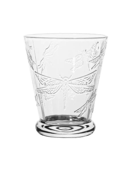 VASO DOF VIDRIO LABRADO 280 ML INCOLORO LIBELULA