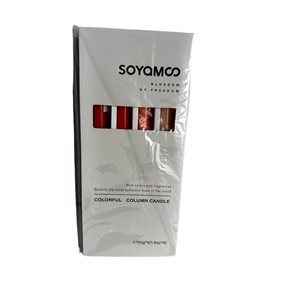 SET 4 VELAS 25CM SOYAMOO BRISA DE NARANJA DEGRADE