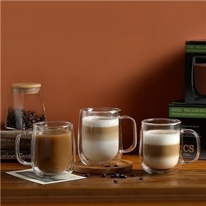SET 2 TAZAS DOBLE PARED 250ML BOROSILICATO VARENNA