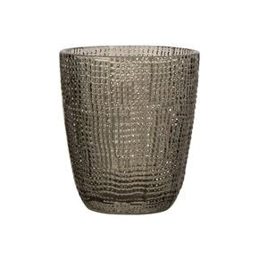 VASO DOF DE VIDRIO 300ML GRIS MUSELINA