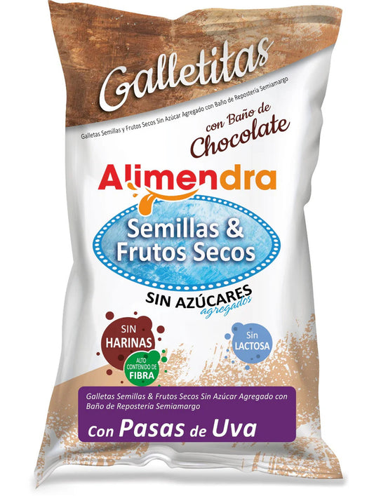 Galletitas de semillas y frutos secos s/a con pasas de uva