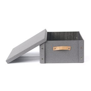 CAJA ORGANIZADOR C/ASA 33X40X17CM EXT TELA CREMA