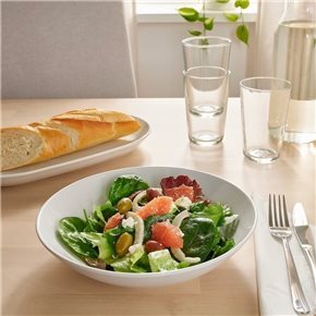 PLATO HONDO CERAMICA D23CM IBIZA BLANCO