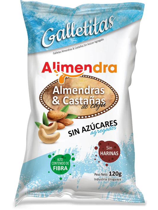 Galletitas de almendras y castañas de caju s/a - Alimendra