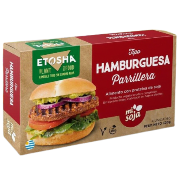 Hamburguesa de soja parillera x4 - Etosha