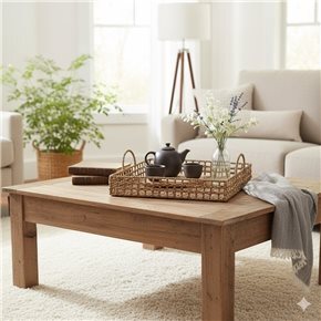 BANDEJA C/ASAS 40x30x8CM FIBRA NATURAL