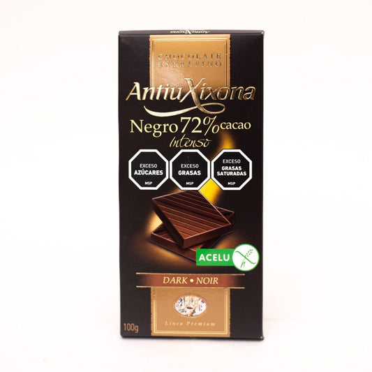 Chocolate negro 72 % cacao 100 grs - Antiuxixona