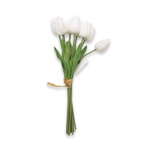 RAMO 9 TULIPANES BLANCO