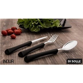 SET 24PZAS AC.INOX. MANGO NEGRO INOVA DI SOLLE