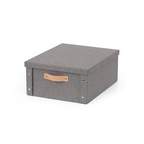CAJA ORGANIZADOR C/ASA 33X40X17CM EXT TELA CREMA