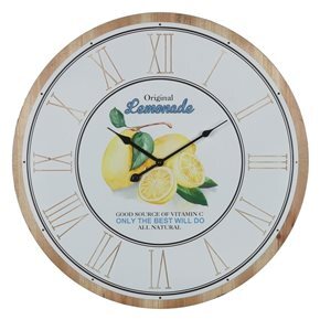 RELOJ DE PARED MDF D28.8X3.5CM LEMONADE GREAT TASTE