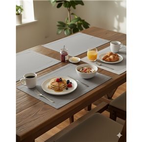 INDIVIDUAL ALGODÓN 35X45CM PESPUNTES GRIS