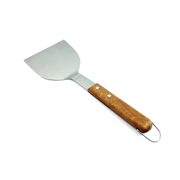 ESPATULA P/HAMBURGUESAS 31CM ACERO INOX MANGO MADERA