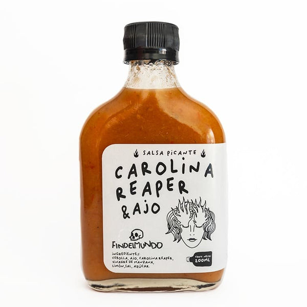 Salsa picante carolina reaper y ajo - Fin del mundo