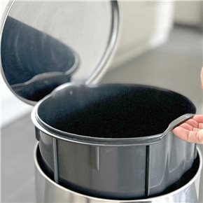 PAPELERA CIGO 12L ACERO INOX