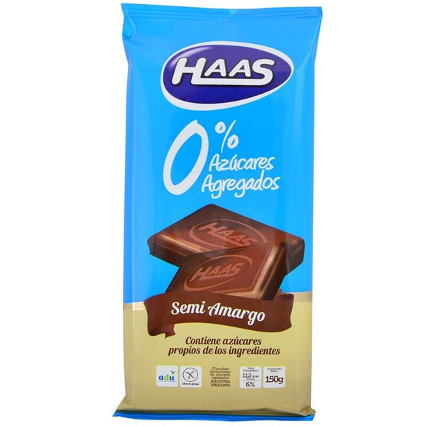 Chocolate semi amargo 0% 150 grs -  Haas