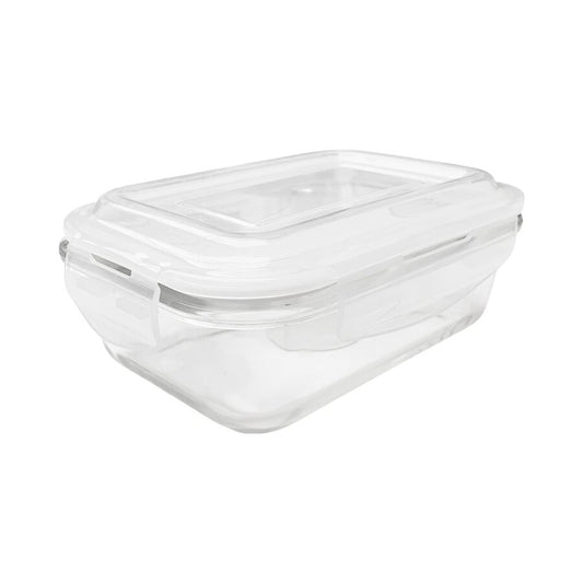 RECIPIENTE RECTANGULAR BOROSILICATO 640ML 18X13XH6CM