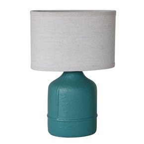 LAMPARA DE MESA CERAMICA 20x11x31CM VERDE PETROLEO