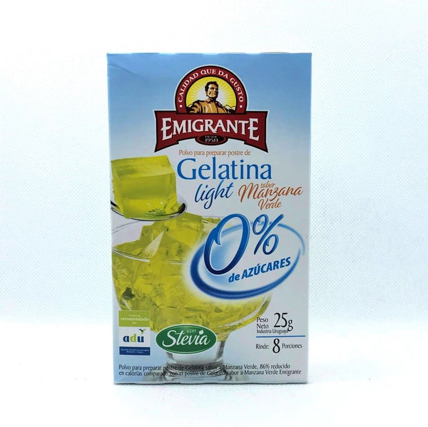 Gelatina light sabor manzana verde 8 porciones - Emigrante