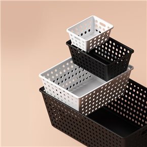 CESTO RECTANGULAR 28.7x19x12CM COZA NEGRO