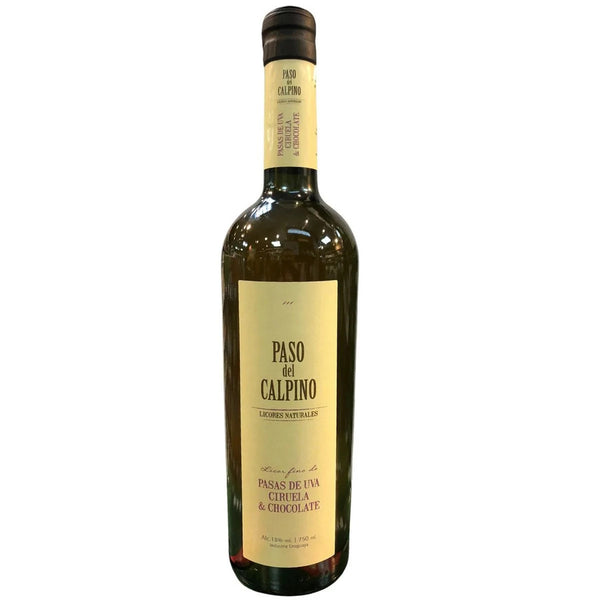 Licor de pasas, ciruela y choco 750 ml - Paso del Calpino