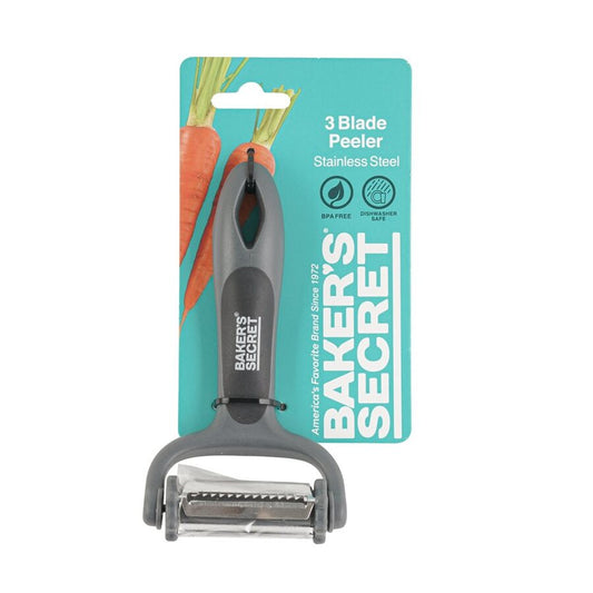 PELADOR 3 HOJAS 15CM ACERO INOX GRIS