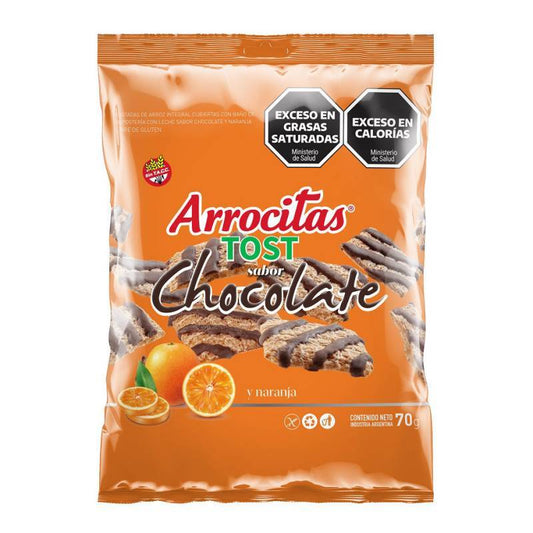 Galletas de arroz sabor naranja y chocolate - Arrocitas