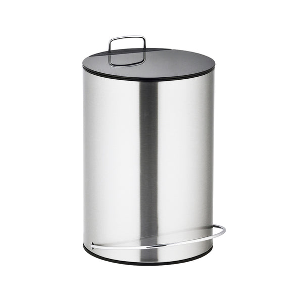 PAPELERA 5LTS, ACERO CON PEDAL Y TAPA PLASTICA