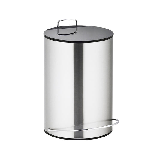 PAPELERA 5LTS, ACERO CON PEDAL Y TAPA PLASTICA