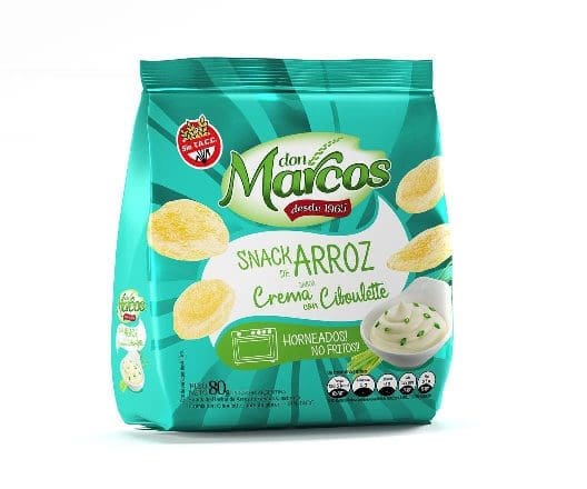 Snacks de arroz sabor crema con ciboulette - Don Marcos