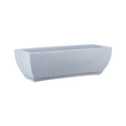 MACETA 48X16CM AMSTERDA GRAPHITO EFECTO PIEDRA GRIS