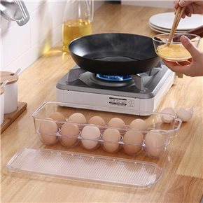 HUEVERA C/TAPA PLASTICO 33x12x7CM 12 HUEVOS