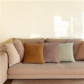 ALMOHADON VELVET 40x40CM CAMEL