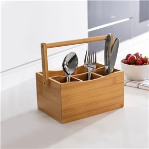 CUBIERTERA MADERA BAMBOO 22x14x12.5/25CM NATURAL