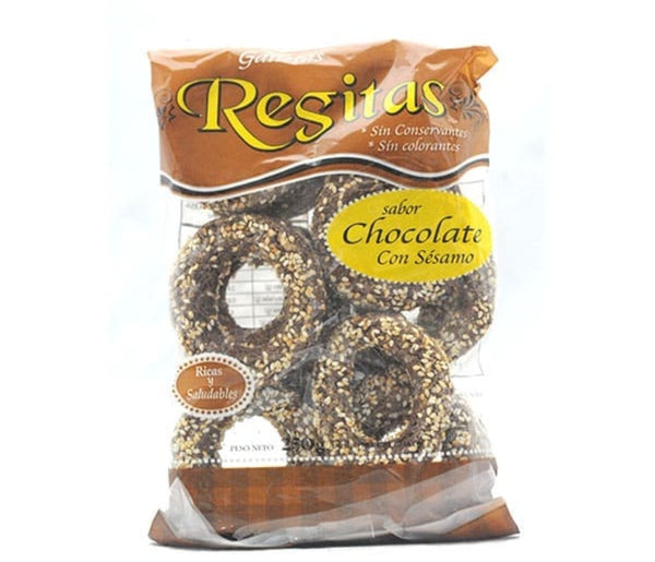 Galletas sabor chocolate con sésamo - Regitas