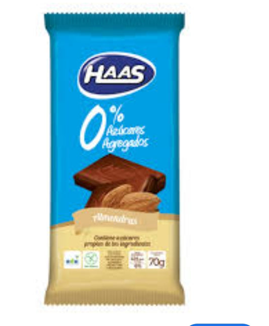 Chocolate con almendras 0% - Haas